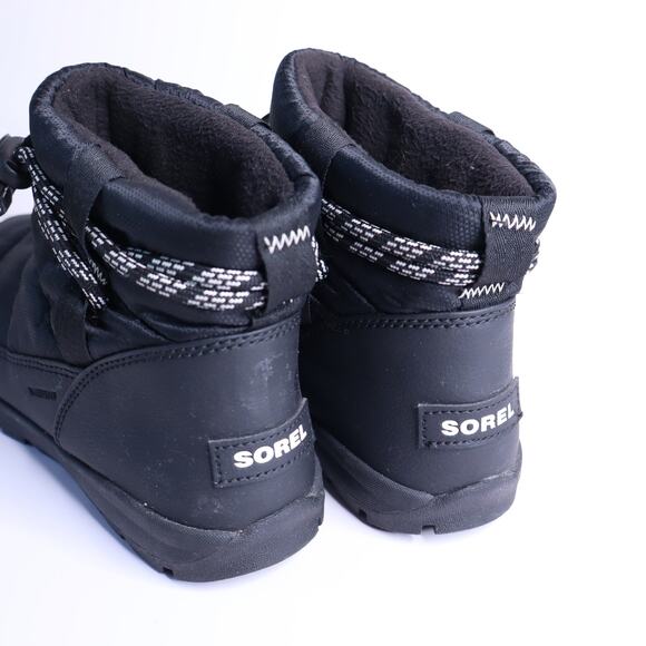 SOREL Whitney Short Camp Ankle Boot Black Nylon Puffer Winter Women's 7 - Picture 5 of 9